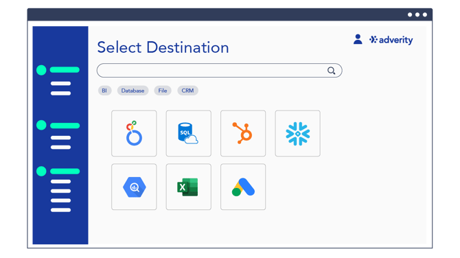 Adverity-Select-Destination